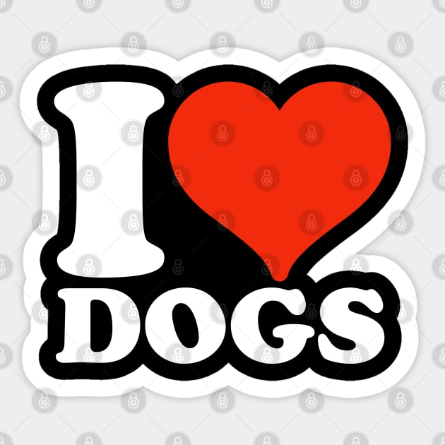 I Love Dogs Lovers Gift Sticker by TShirtHook